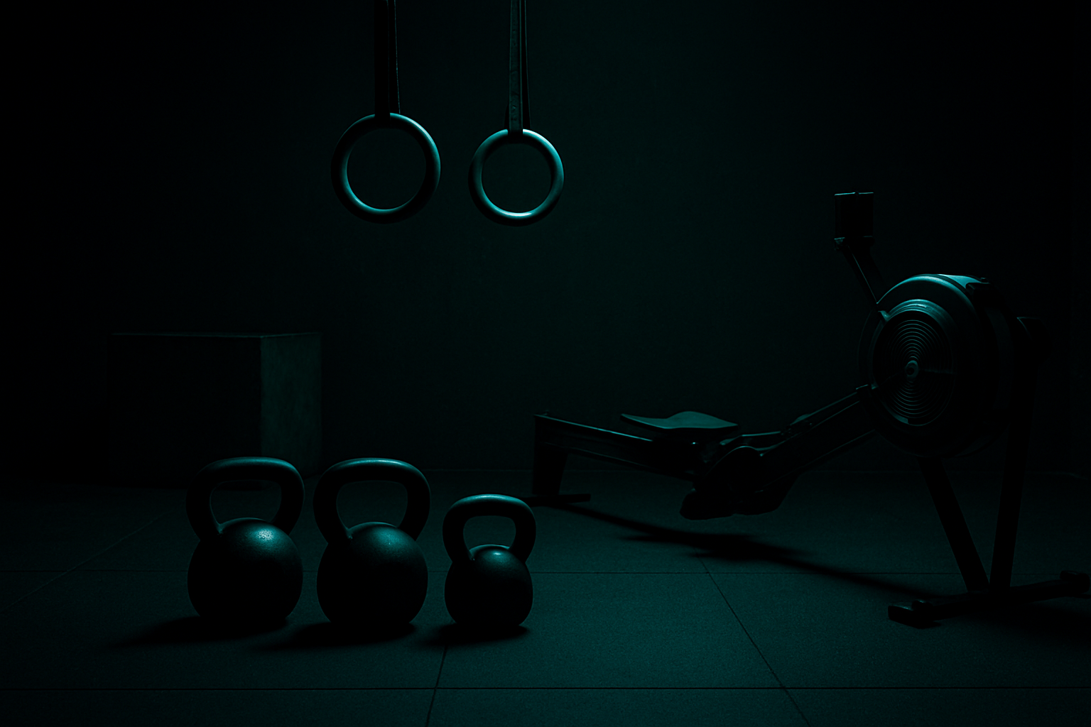 Illustration for the August chipper with rowing, wall balls, and box jumps crossfit workout