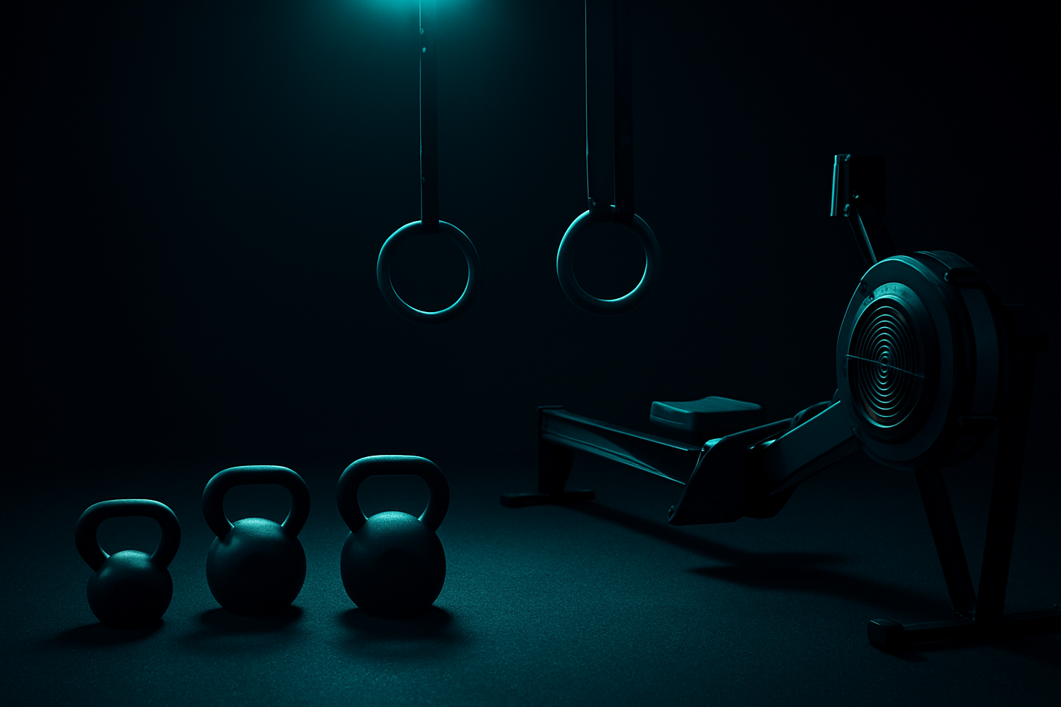 Illustration for the EMOM Ladder of Row, Thrusters, and Burpees hiit workout